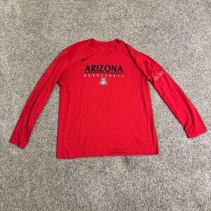 Nike Dri Fit Arizona Wildcats Elite Long Sleeve Shirt XL Red